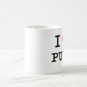 私はしゃれを愛します コーヒーマグカップ (中央)