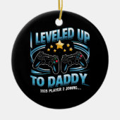 私はすぐにパパになるためにダディ2025にレおもしろいベル セラミックオーナメント (正面)