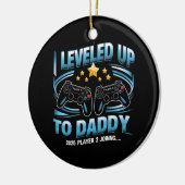 私はすぐにパパになるためにダディ2025にレおもしろいベル セラミックオーナメント (左)