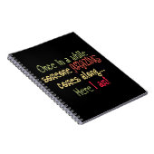 私はすごいおもしろい引用文 ノートブック (右側)