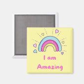 私はすごい四角い磁石 マグネット (正面/裏面)