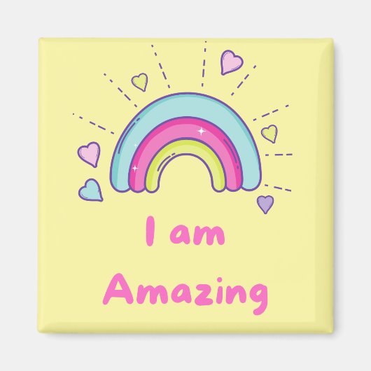 私はすごい四角い磁石 マグネット (正面)