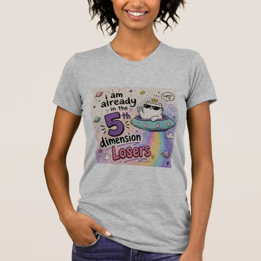 私はすでに5次元の世界にいます 負け犬共 Tシャツ (正面)