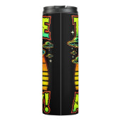 私はすでに、レトロスタイル緑の肌のエイリアンを取る タンブラー (裏面)