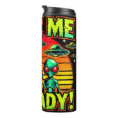 私はすでに、レトロスタイル緑の肌のエイリアンを取る タンブラー (回転右)