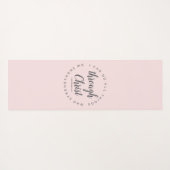 私はすべての事ができる赤面ピンクヨガ祈りの言葉 ヨガマット (裏面(横))