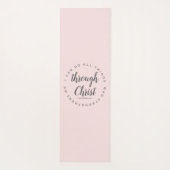 私はすべての事ができる赤面ピンクヨガ祈りの言葉 ヨガマット (裏面)