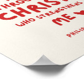 私はすべての事をフィリピ4:13することができる ポスター (角)