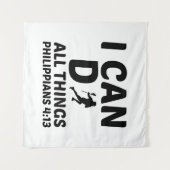 私はすべての事を行うことができるラクロス タペストリー (正面(横))