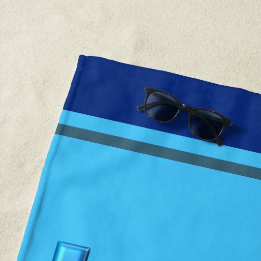 私はすべての事をChrist Blue文字を介して行うことができる ビーチタオル (インサイチュ)