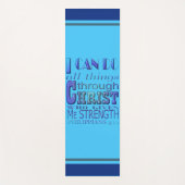 私はすべての事をChrist Blue文字を介して行うことができる ヨガマット (正面)