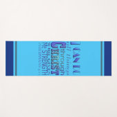 私はすべての事をChrist Blue文字を介して行うことができる ヨガマット (正面(横))