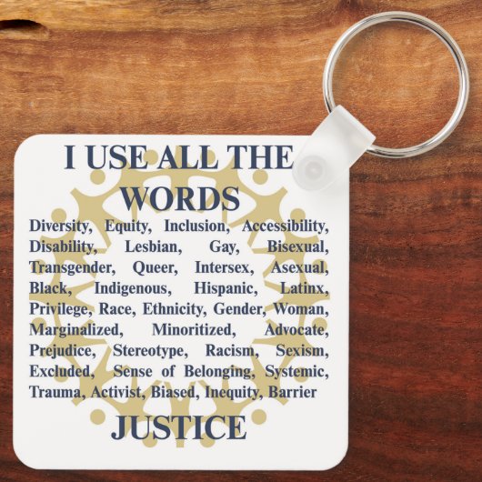 私はすべての単語/非準拠を使用 キーホルダー (裏面)