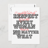 私はすべての女性を完全に尊敬する ポストカード (正面/裏面)