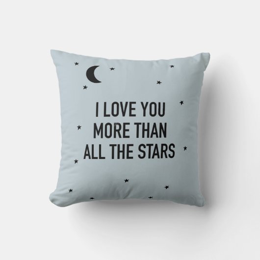 私はすべての星よりも愛する装飾用クッション クッション (正面)