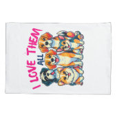 私はすべての犬を愛する犬のオーナーペットラバー 枕カバー (裏面)