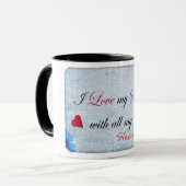 私はすべての私のハートのコーヒー・マグを持つ私の息子を愛します マグカップ (正面左)