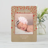 私はすべての私のハートの写真の誕生との発表します愛します 案内状 (スタンド正面)