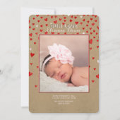 私はすべての私のハートの写真の誕生との発表します愛します 案内状 (正面)