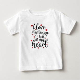 私はすべての私のハートの私のNonnaを愛します ベビーTシャツ