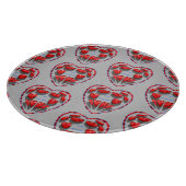 私はすべての赤いハートを愛するハート、フレーズ カッティングボード (角)