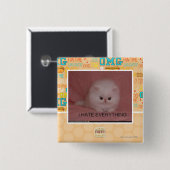 私はすべてを憎みます 缶バッジ (正面&裏面)