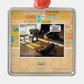 私はすることを何かがあったことを望みます メタルオーナメント (正面)