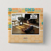 私はすることを何かがあったことを望みます 缶バッジ (正面)