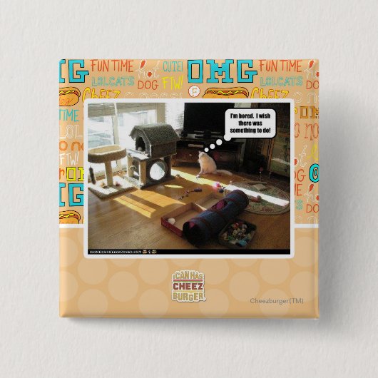 私はすることを何かがあったことを望みます 缶バッジ (正面)