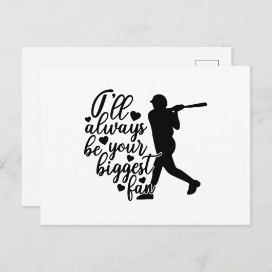 私はずっとあなたの一番大きなファン野球になる ポストカード (正面/裏面)