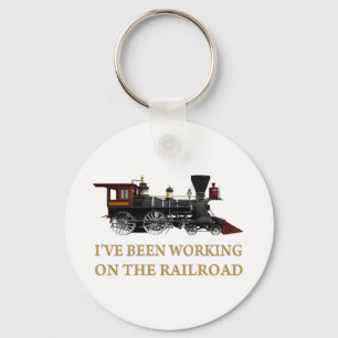 私はずっと鉄道に取り組んでいます キーホルダー