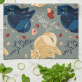 私はそうかわいらしい猫です! キッチンタオル (折り畳み)