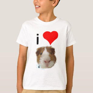 私はそうピカピカによってモルモットを愛します Tシャツ