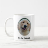 "私はそう混同した"おもしろTシャツ及びギフトです コーヒーマグカップ (左)