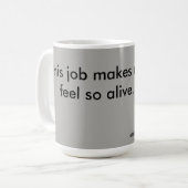 私はそう生きた感じます コーヒーマグカップ (正面左)