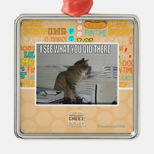 私はそこにしたことを見ます メタルオーナメント (正面)