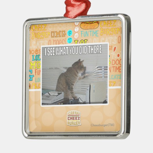 私はそこにしたことを見ます メタルオーナメント (左)