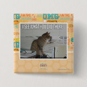 私はそこにしたことを見ます 缶バッジ (正面)