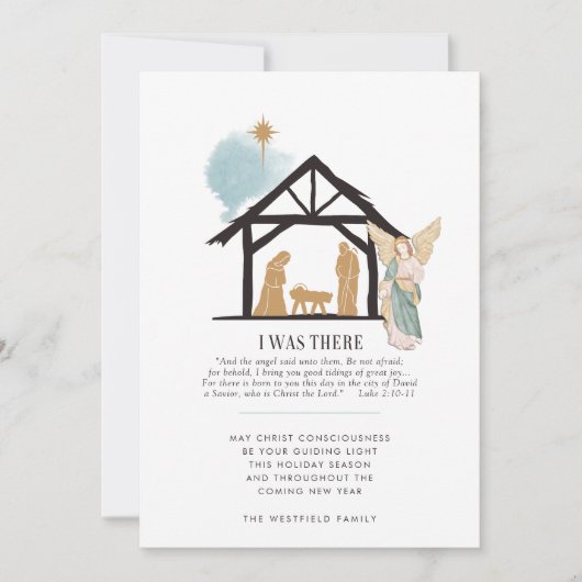 私はそこにエンジェルバイブル引用文出生シーン シーズンカード (正面)