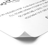 私はそこにメモリアルシート名ベビーシャワー ポスター (角)