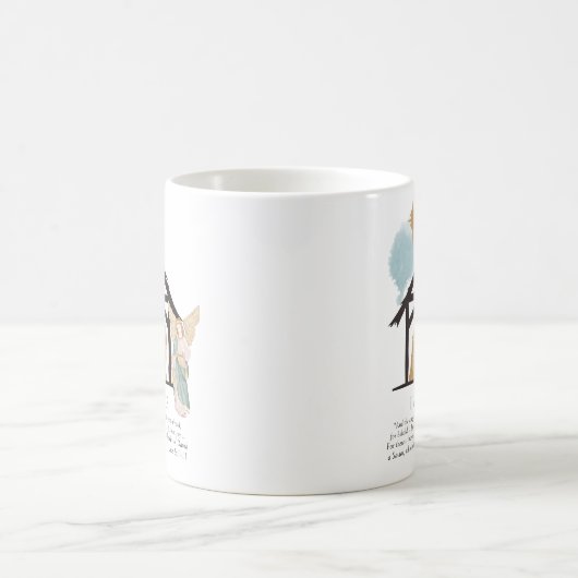 私はそこに天使の出生シーンのクリスマス コーヒーマグカップ (中央)