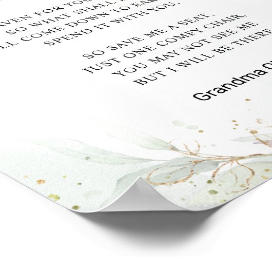 私はそこに花のクロス記念赤ちゃんシャワー ポスター (角)