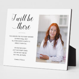 私はそこに行く写真記念椅子の赤ちゃんシャワー フォトプラーク