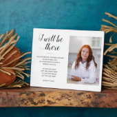 私はそこに行く写真記念椅子の赤ちゃんシャワー フォトプラーク (側面)