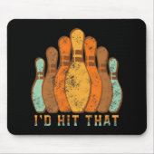 私はそのおもしろいボーリングヴィンテージボウリングをする人、 クリケットの投手の贈り物をヒット マウスパッド (正面)