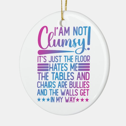 私はそのことわざの皮肉が不器用でおもしろはない セラミックオーナメント (左)