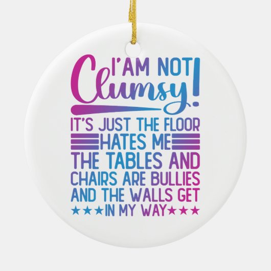 私はそのことわざの皮肉が不器用でおもしろはない セラミックオーナメント (裏面)