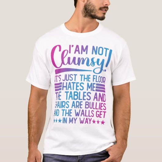私はそのことわざの皮肉が不器用でおもしろはない Tシャツ (正面)