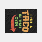 私はそのオーブン妊娠メンズCinco De Mにタコを入れた フリースブランケット (正面(横))