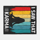 私はそのカルマを見た フリースブランケット (正面(横))